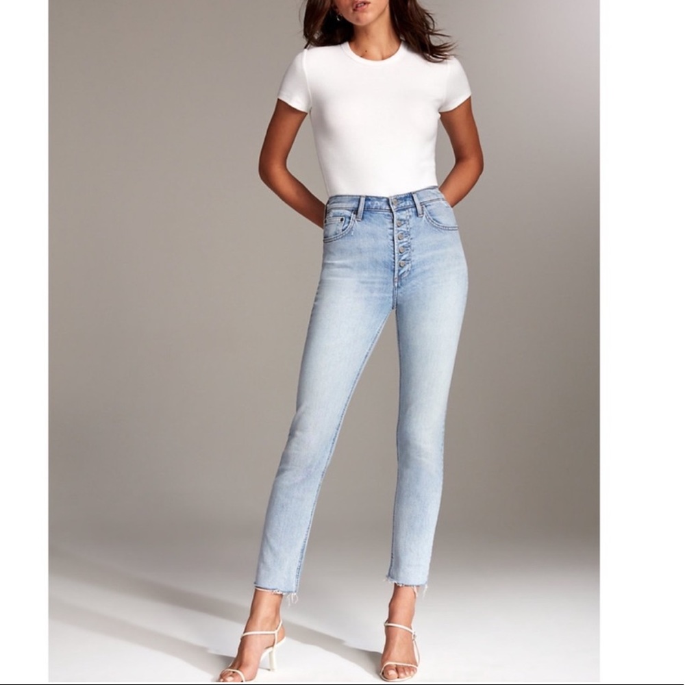 The Denim Forum Light Blue High Rise Jeans